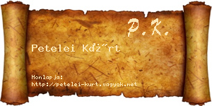 Petelei Kürt névjegykártya